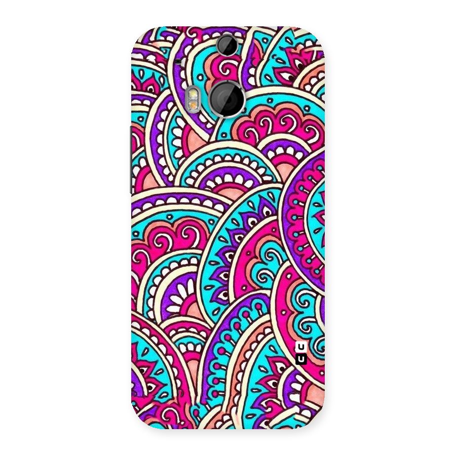 Abstract Rangoli Design Back Case for HTC One M8