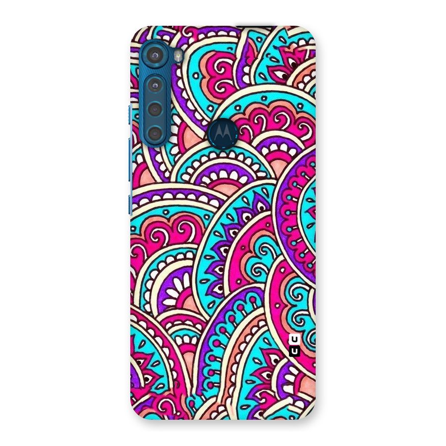 Abstract Rangoli Design Back Case for Motorola One Fusion Plus
