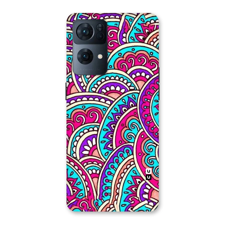 Abstract Rangoli Design Back Case for Oppo Reno7 Pro 5G