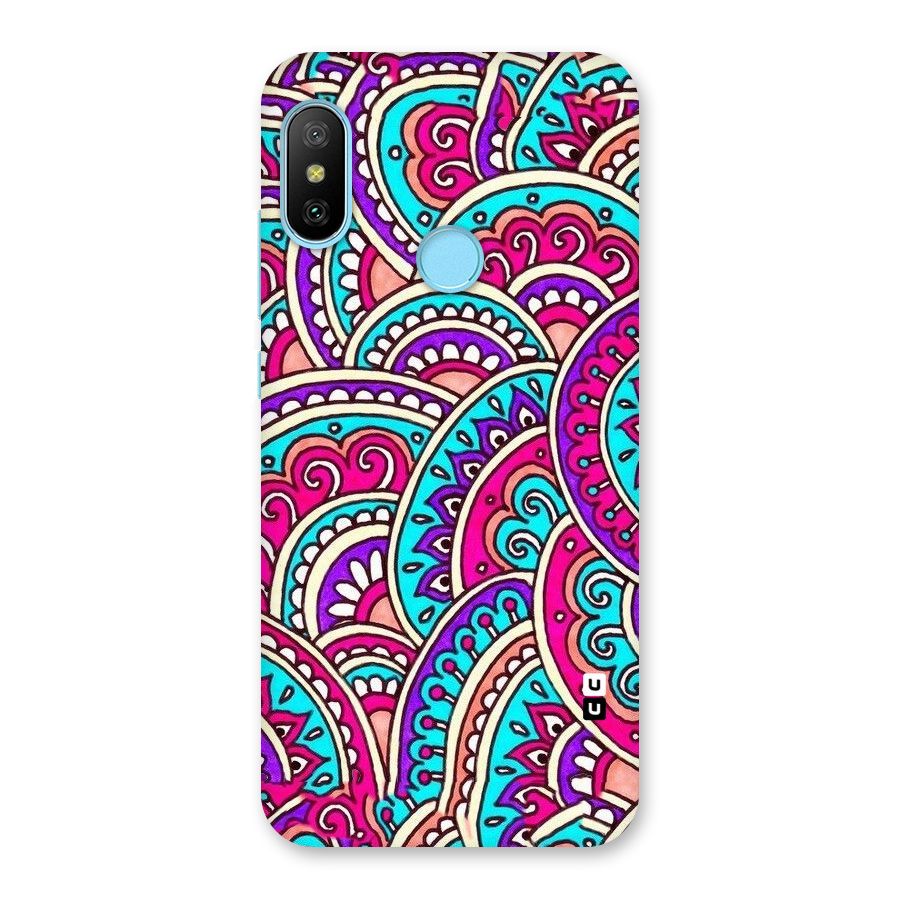 Abstract Rangoli Design Back Case for Redmi 6 Pro