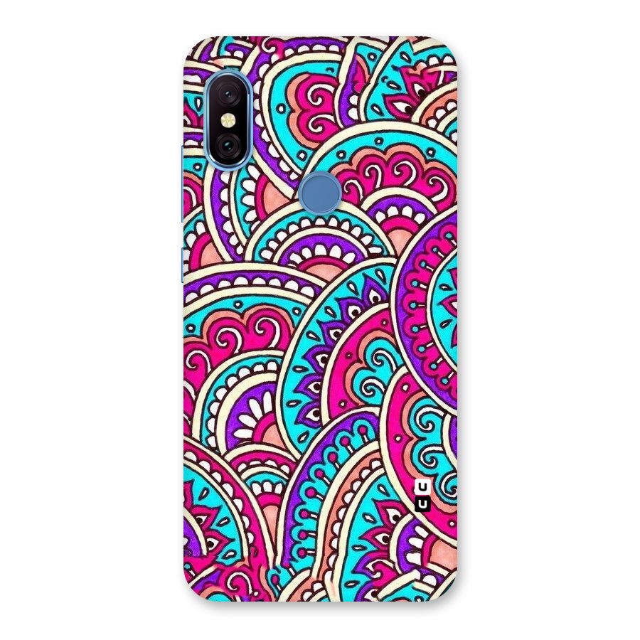 Abstract Rangoli Design Back Case for Redmi Note 6 Pro