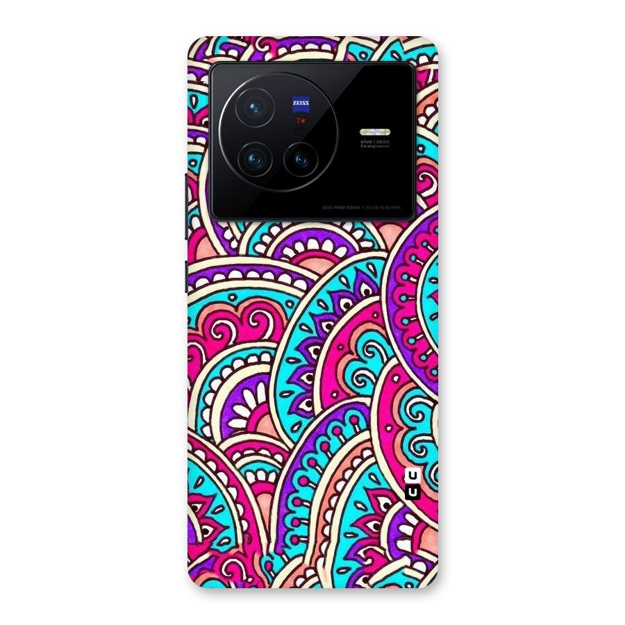 Abstract Rangoli Design Back Case for Vivo X80