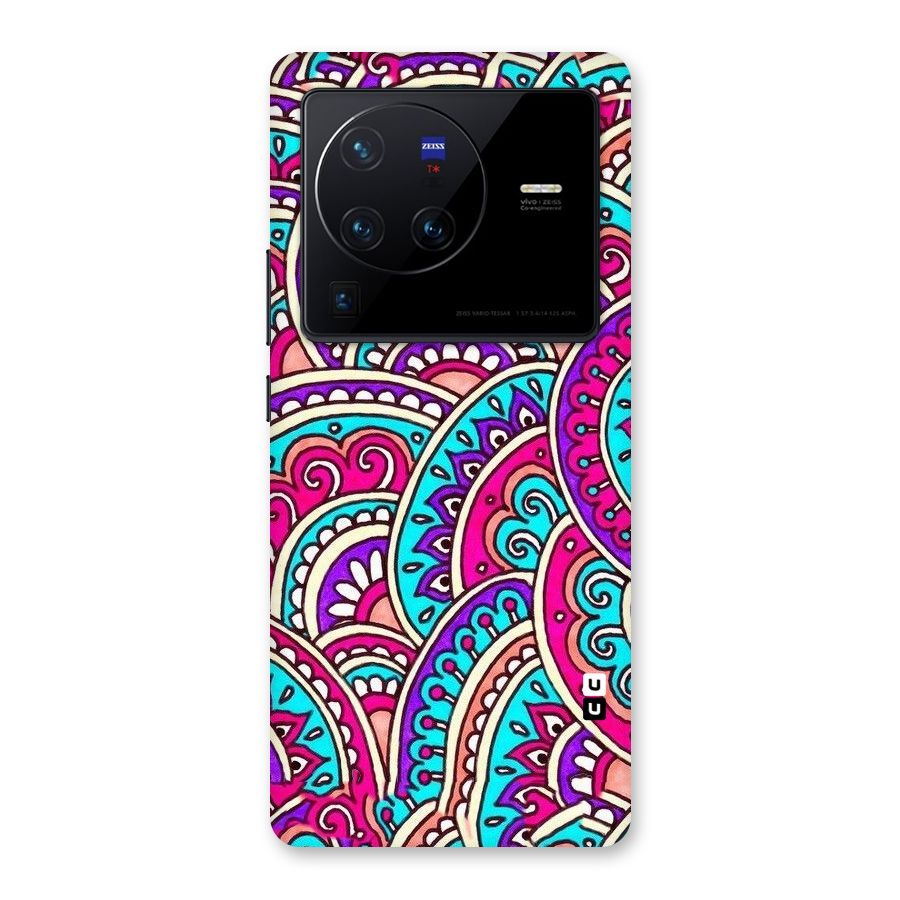 Abstract Rangoli Design Back Case for Vivo X80 Pro