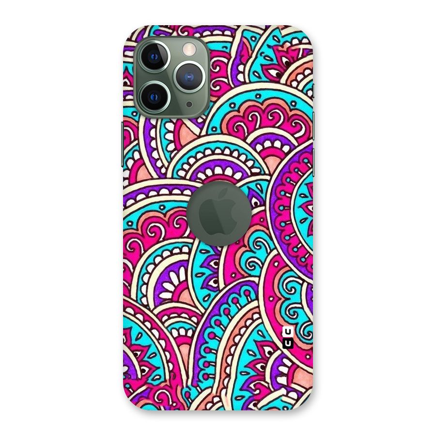 Abstract Rangoli Design Back Case for iPhone 11 Pro Logo  Cut