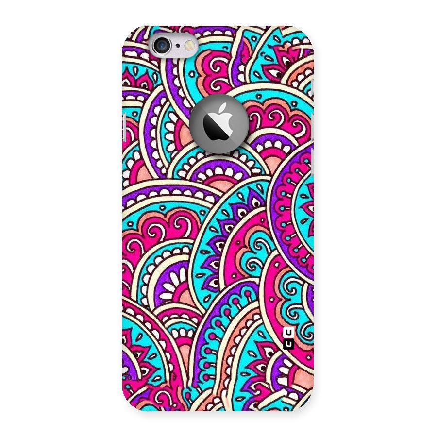 Abstract Rangoli Design Back Case for iPhone 6 Logo Cut