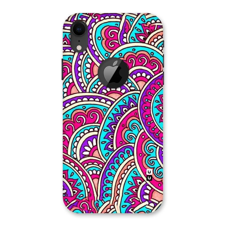 Abstract Rangoli Design Back Case for iPhone XR Logo Cut