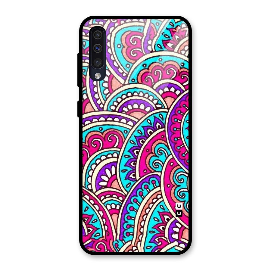Abstract Rangoli Design Glass Back Case for Galaxy A50s