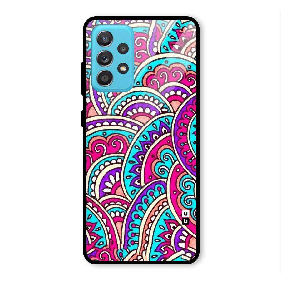 Abstract Rangoli Design Glass Back Case for Galaxy A52s 5G