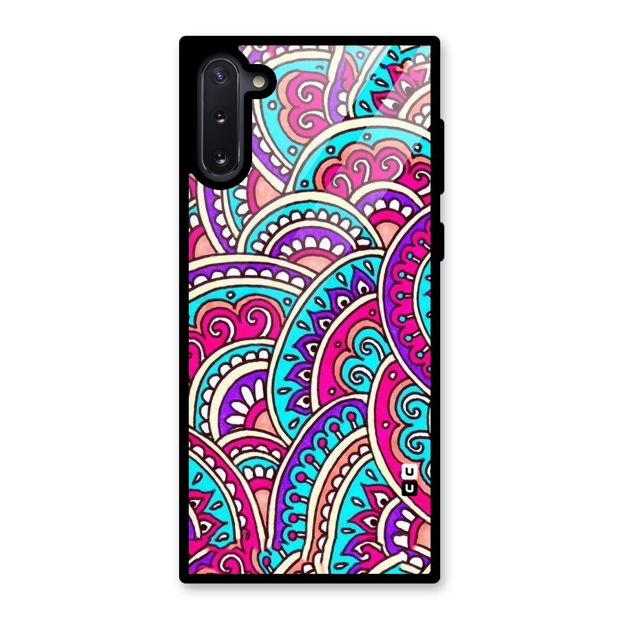 Abstract Rangoli Design Glass Back Case for Galaxy Note 10