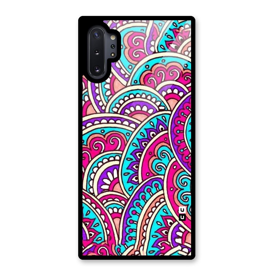 Abstract Rangoli Design Glass Back Case for Galaxy Note 10 Plus