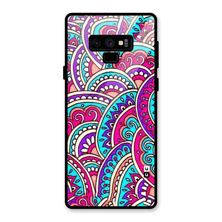 Abstract Rangoli Design Glass Back Case for Galaxy Note 9