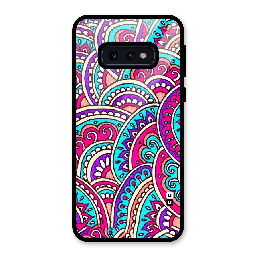 Abstract Rangoli Design Glass Back Case for Galaxy S10e