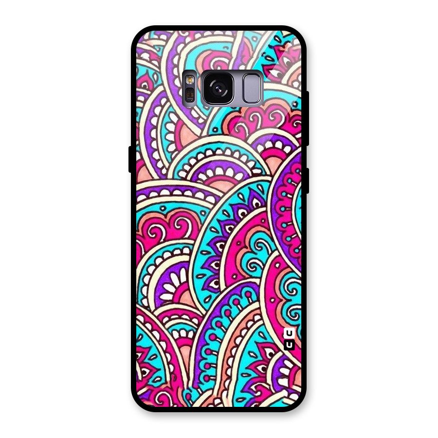 Abstract Rangoli Design Glass Back Case for Galaxy S8