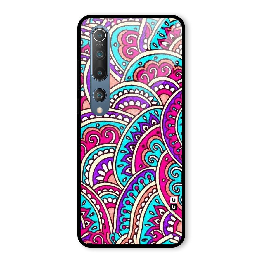 Abstract Rangoli Design Glass Back Case for Mi 10