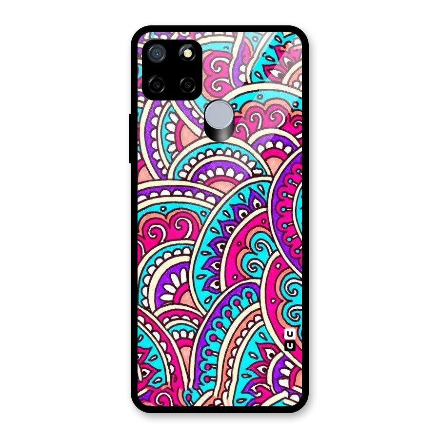 Abstract Rangoli Design Glass Back Case for Realme Narzo 20