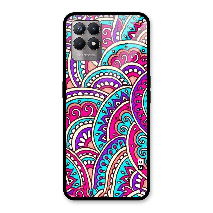 Abstract Rangoli Design Glass Back Case for Realme Narzo 50