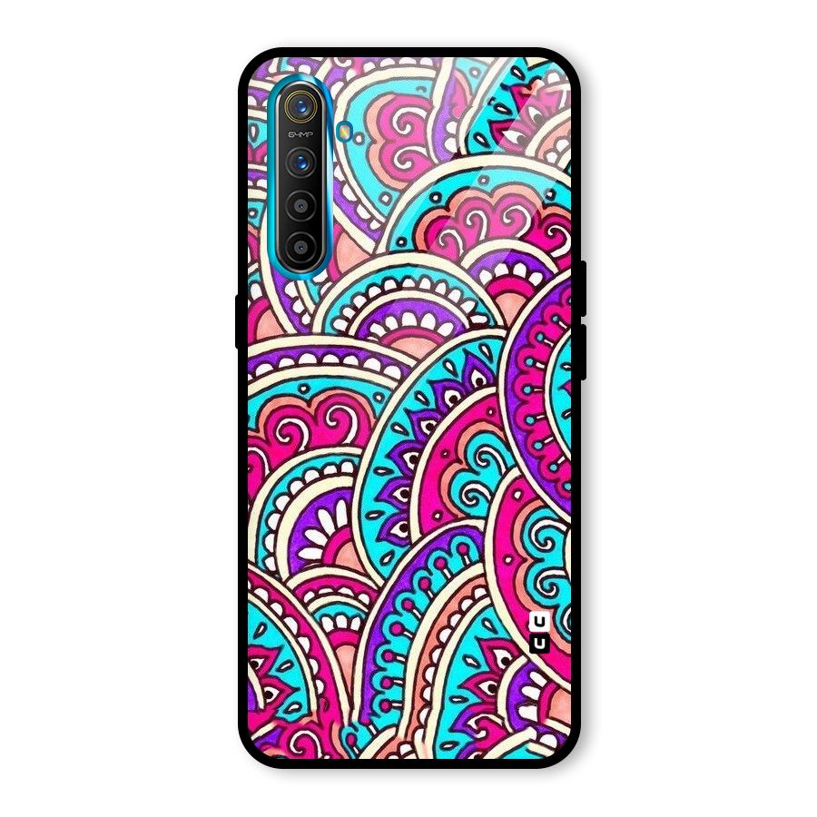 Abstract Rangoli Design Glass Back Case for Realme X2