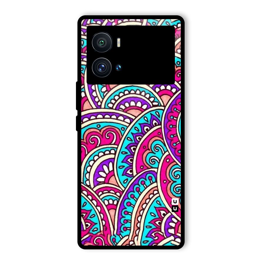 Abstract Rangoli Design Glass Back Case for Vivo iQOO 9 Pro