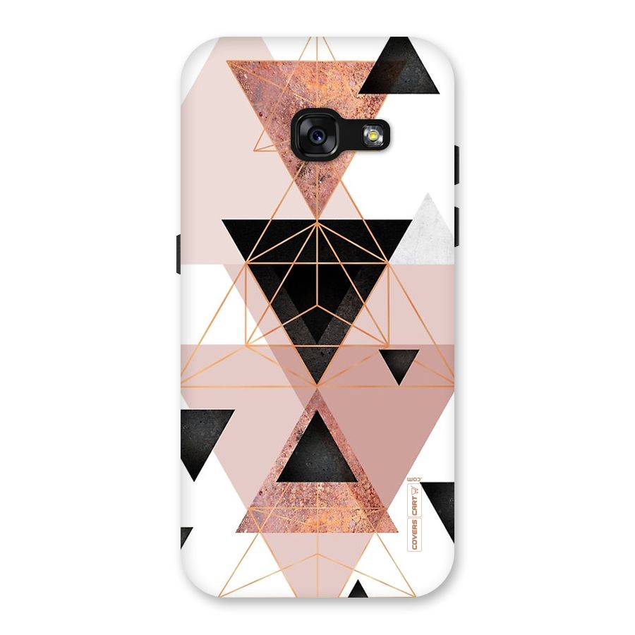 Abstract Rose Gold Triangles Back Case for Galaxy A3 (2017)