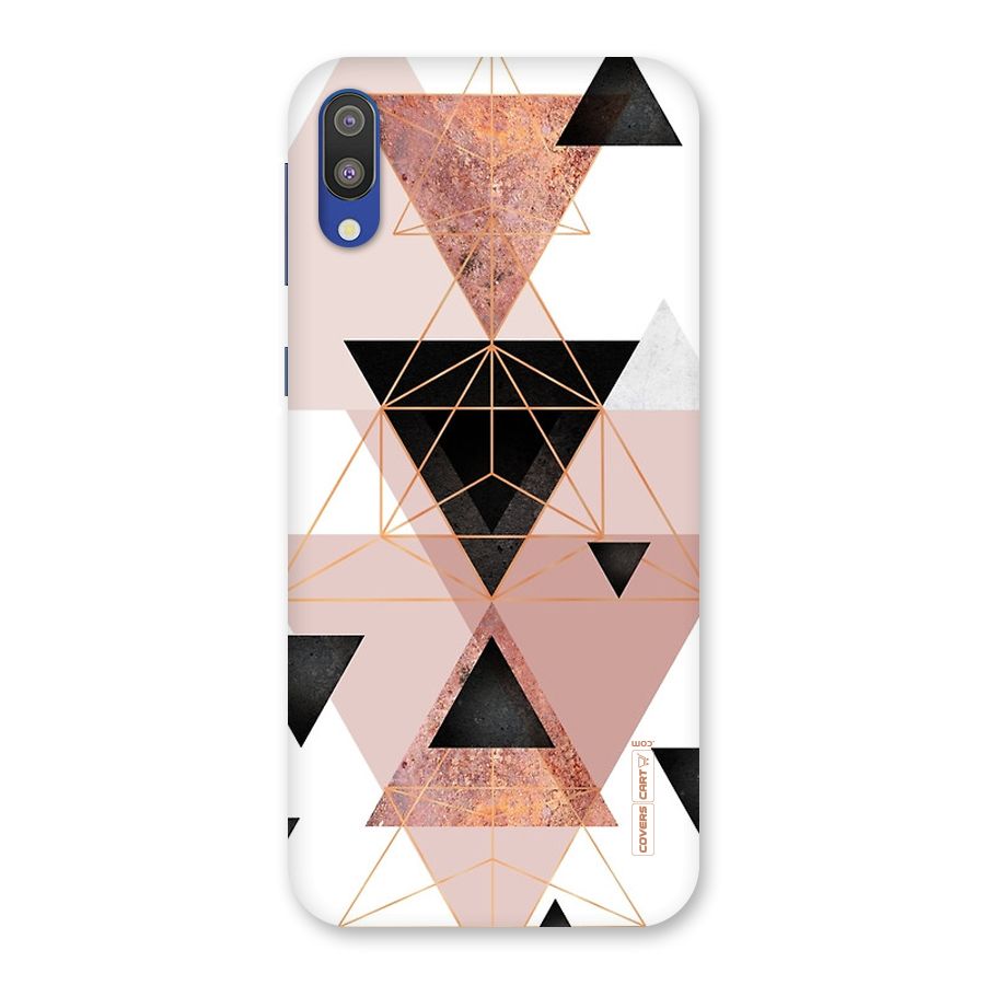 Abstract Rose Gold Triangles Back Case for Galaxy M10