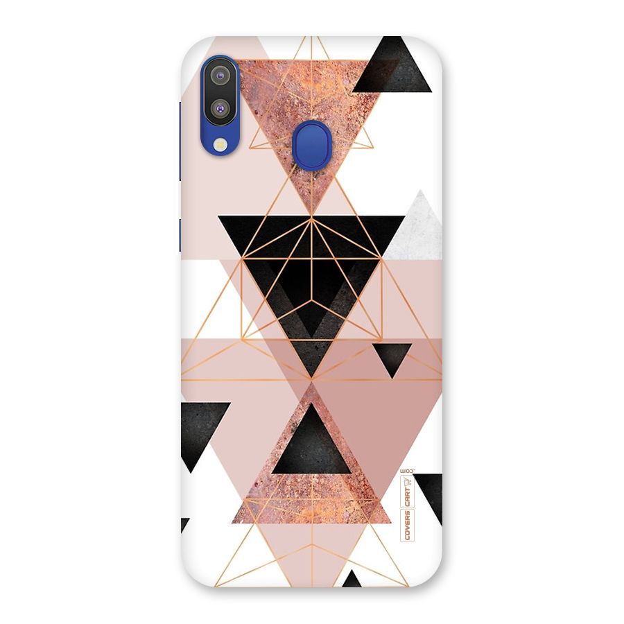 Abstract Rose Gold Triangles Back Case for Galaxy M20