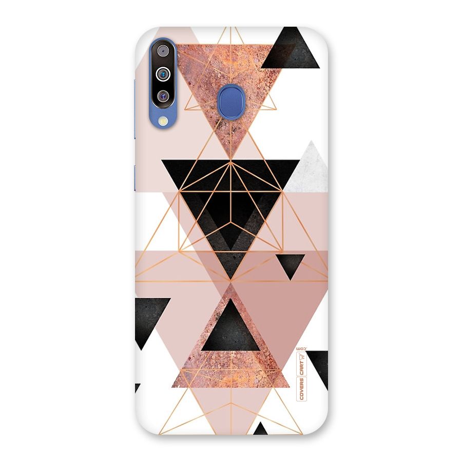 Abstract Rose Gold Triangles Back Case for Galaxy M30