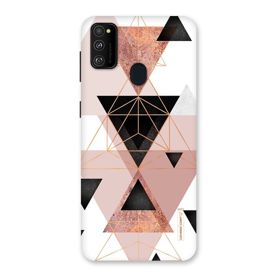 Abstract Rose Gold Triangles Back Case for Galaxy M30s