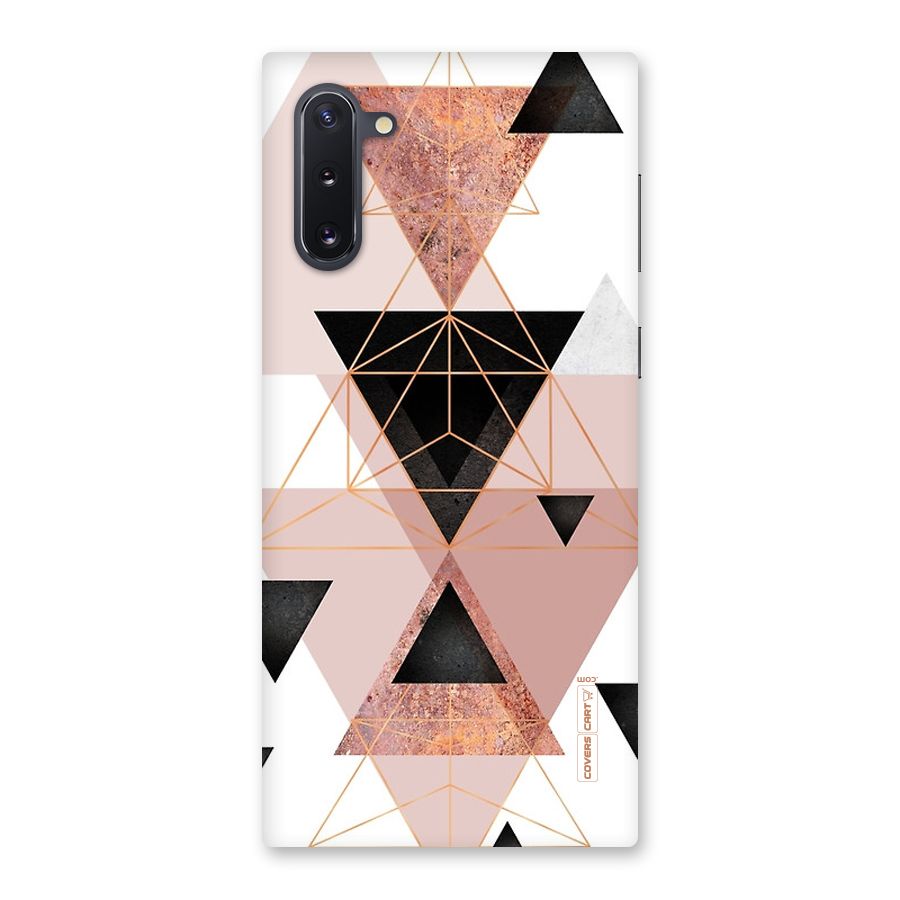 Abstract Rose Gold Triangles Back Case for Galaxy Note 10