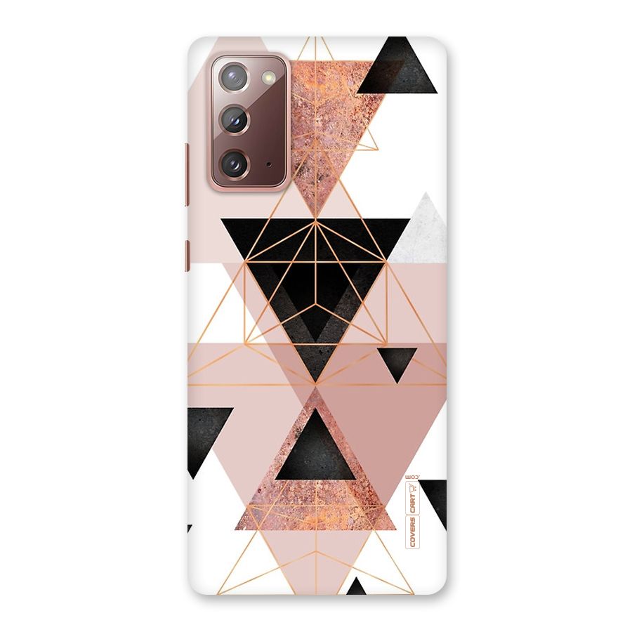 Abstract Rose Gold Triangles Back Case for Galaxy Note 20