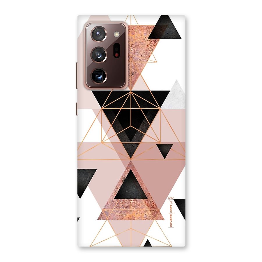 Abstract Rose Gold Triangles Back Case for Galaxy Note 20 Ultra