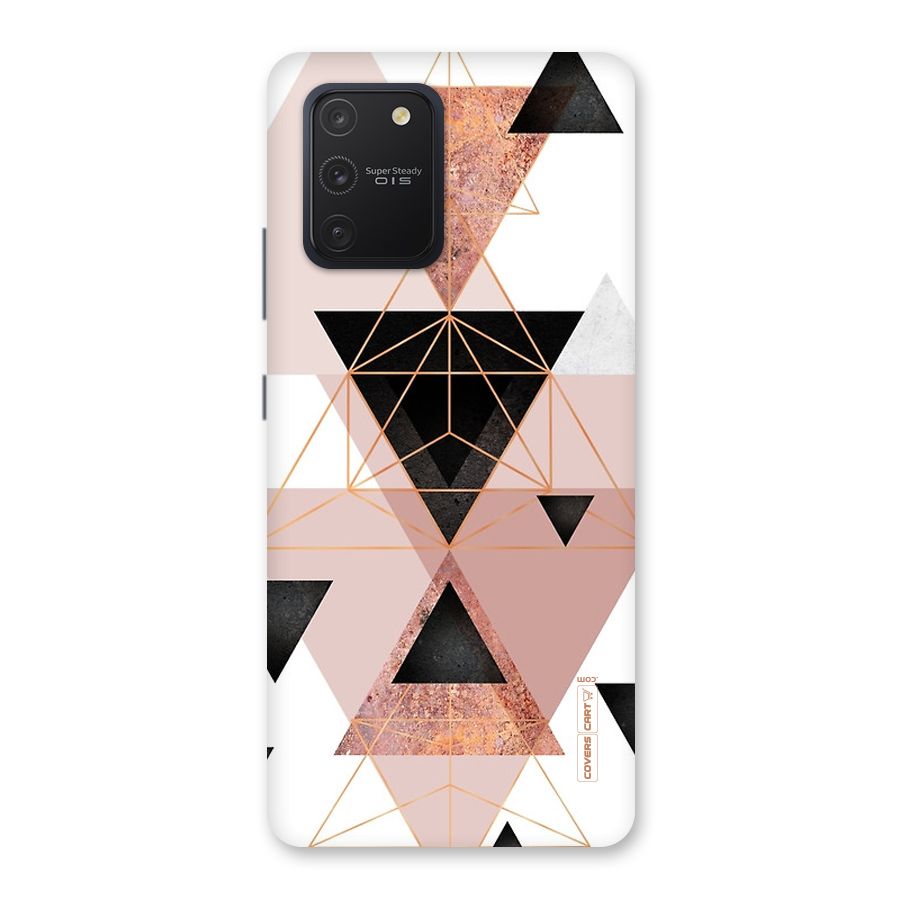 Abstract Rose Gold Triangles Back Case for Galaxy S10 Lite