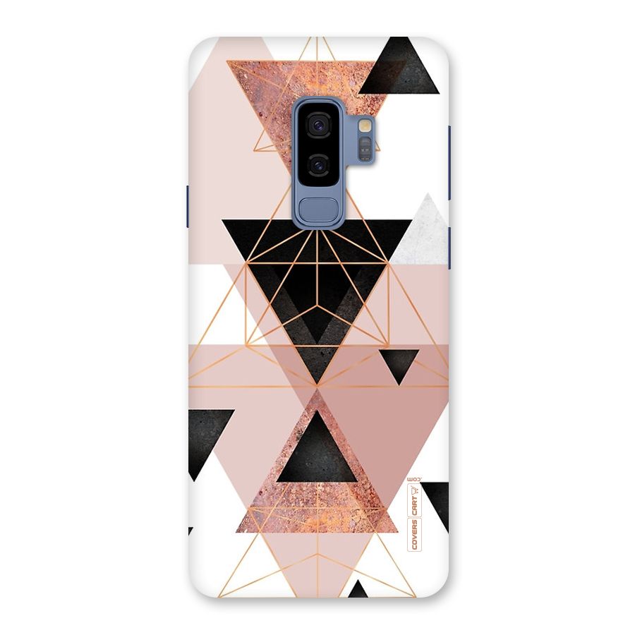 Abstract Rose Gold Triangles Back Case for Galaxy S9 Plus
