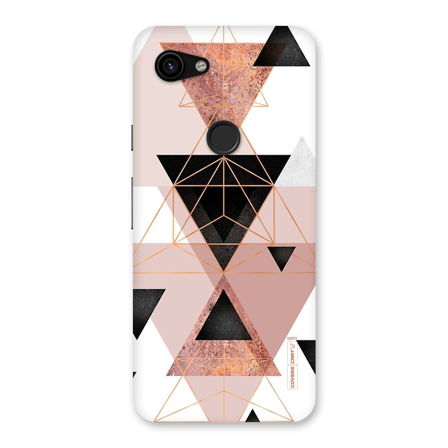 Abstract Rose Gold Triangles Back Case for Google Pixel 3a