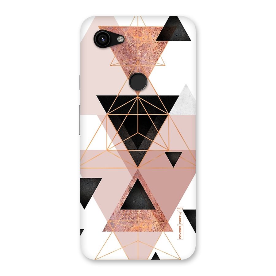 Abstract Rose Gold Triangles Back Case for Google Pixel 3a XL