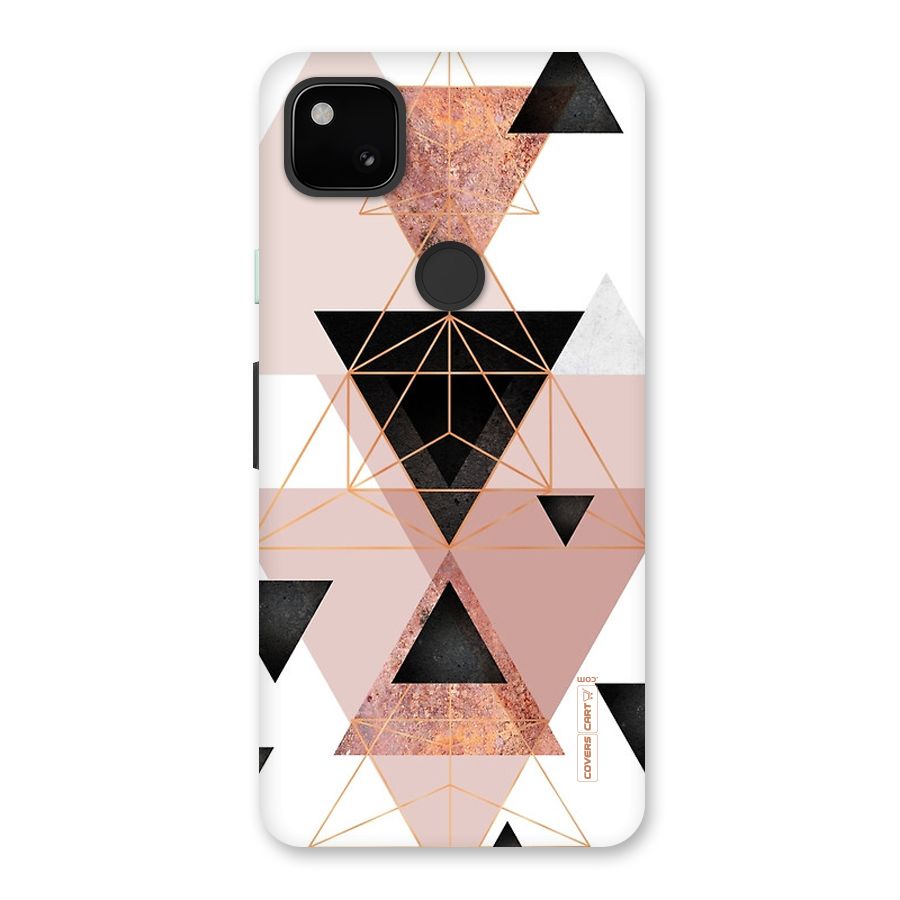Abstract Rose Gold Triangles Back Case for Google Pixel 4a