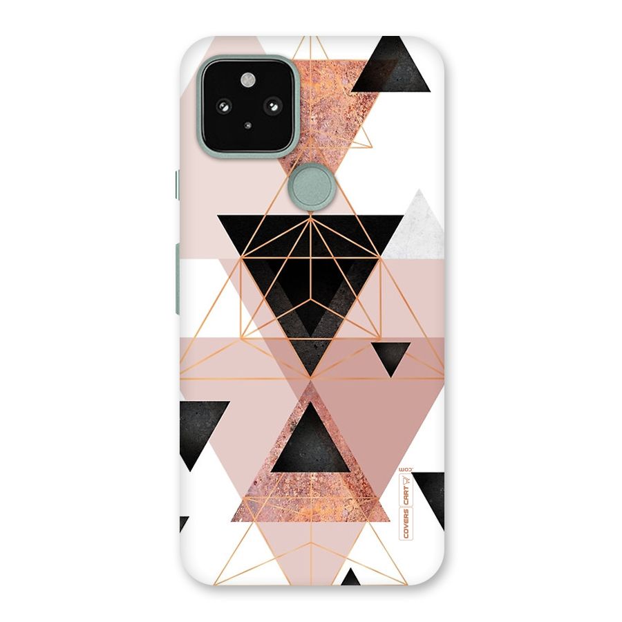 Abstract Rose Gold Triangles Back Case for Google Pixel 5