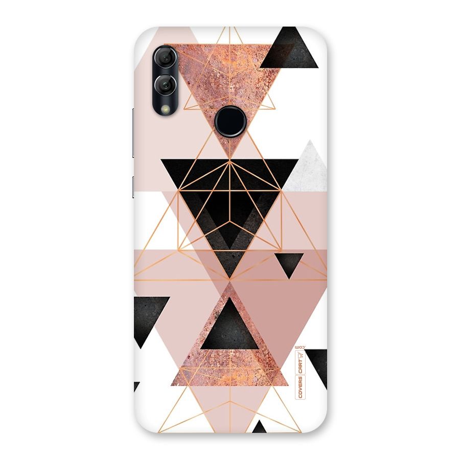 Abstract Rose Gold Triangles Back Case for Honor 10 Lite