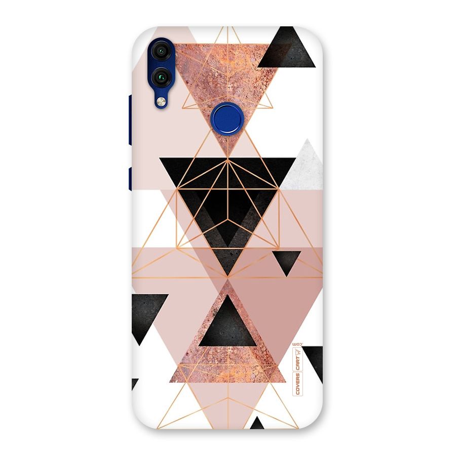 Abstract Rose Gold Triangles Back Case for Honor 8C