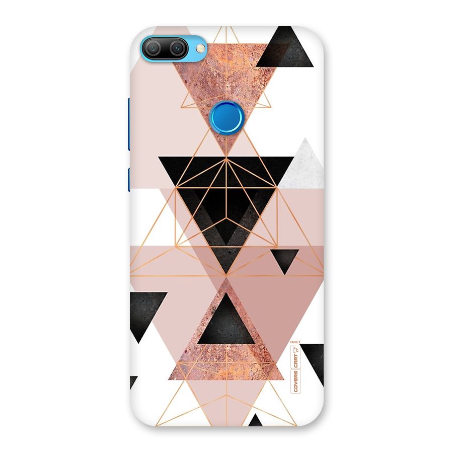 Abstract Rose Gold Triangles Back Case for Honor 9N