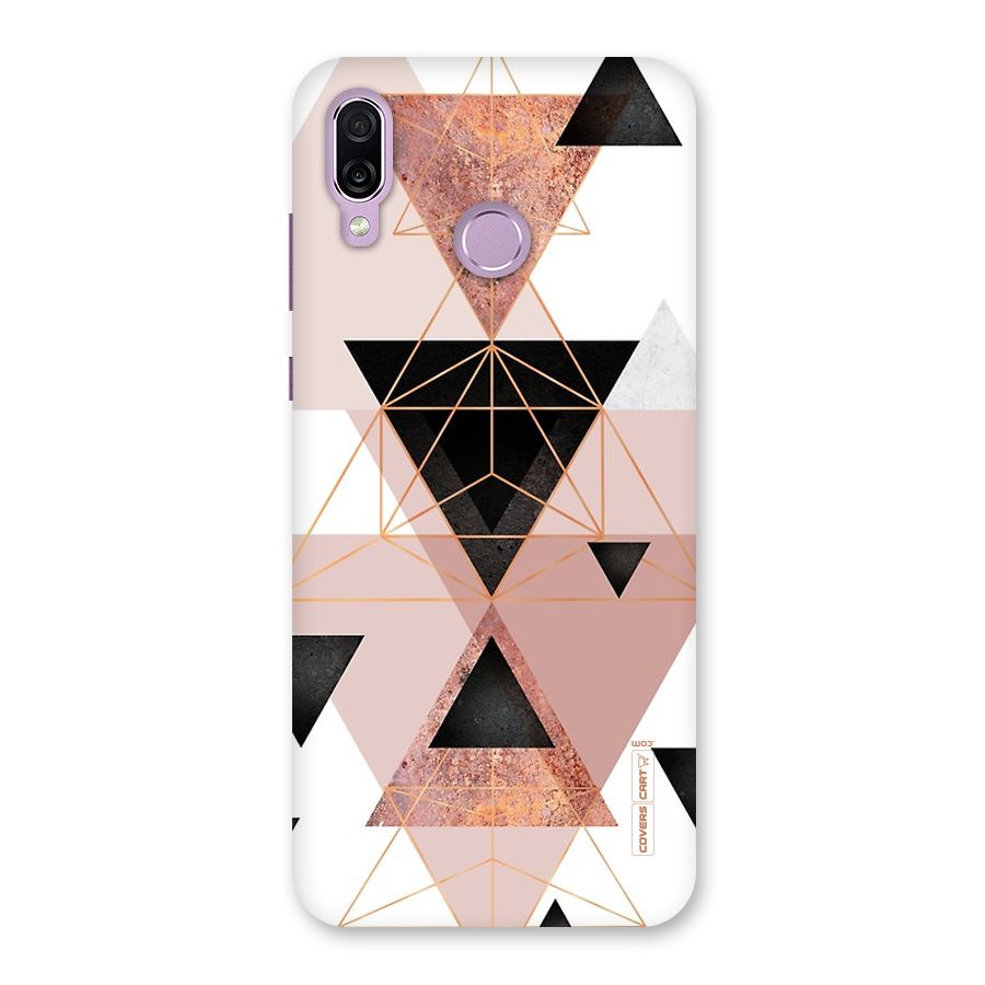 Abstract Rose Gold Triangles Back Case for Honor Play