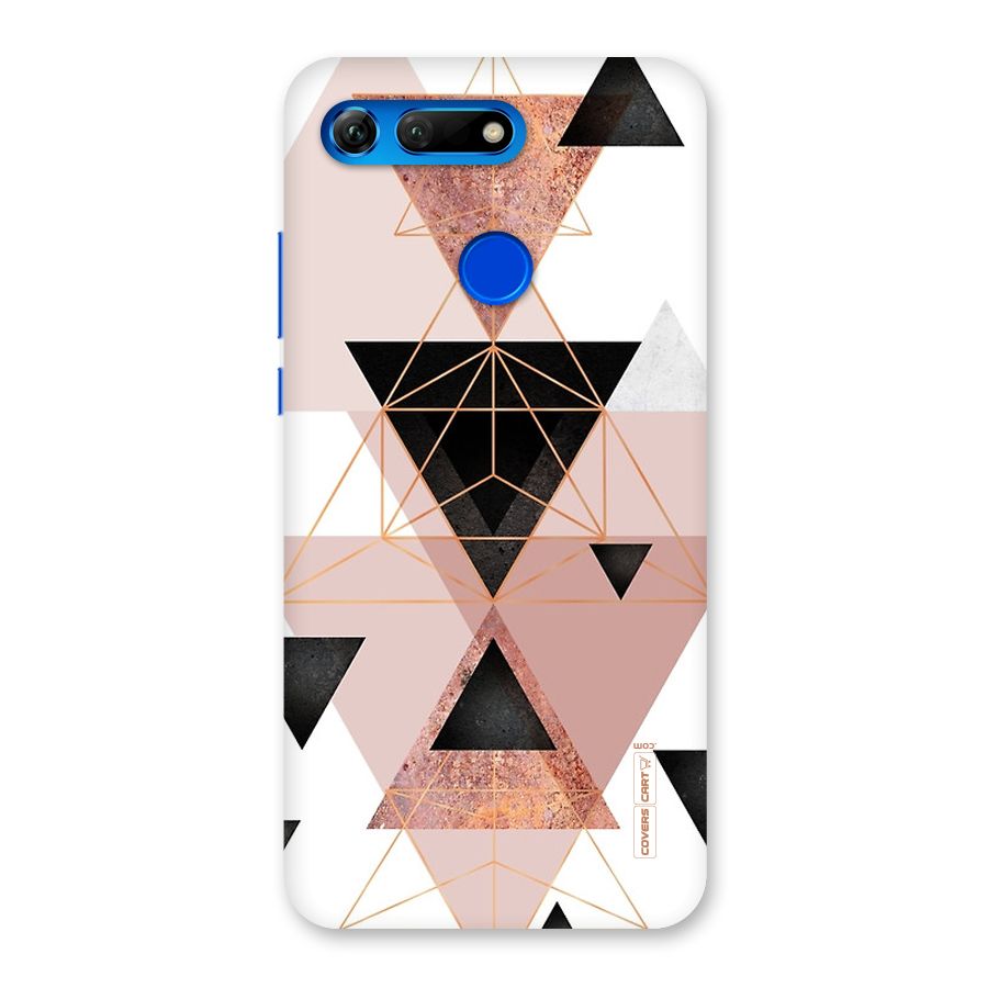 Abstract Rose Gold Triangles Back Case for Honor View 20