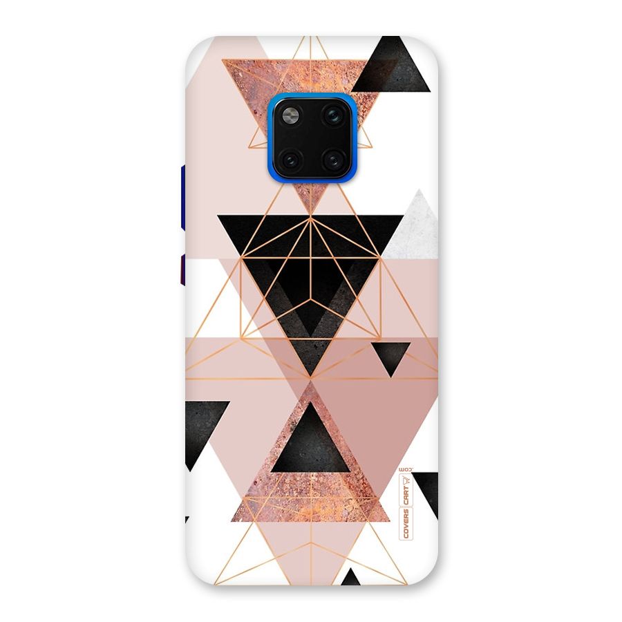 Abstract Rose Gold Triangles Back Case for Huawei Mate 20 Pro