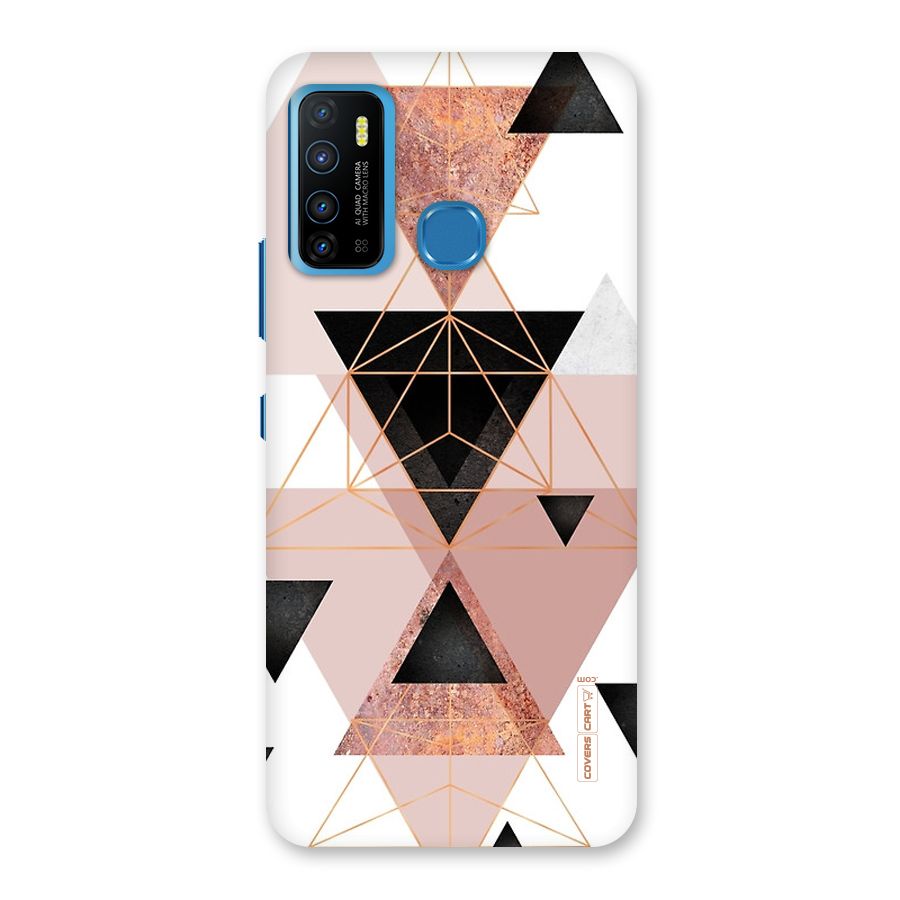 Abstract Rose Gold Triangles Back Case for Infinix Hot 9