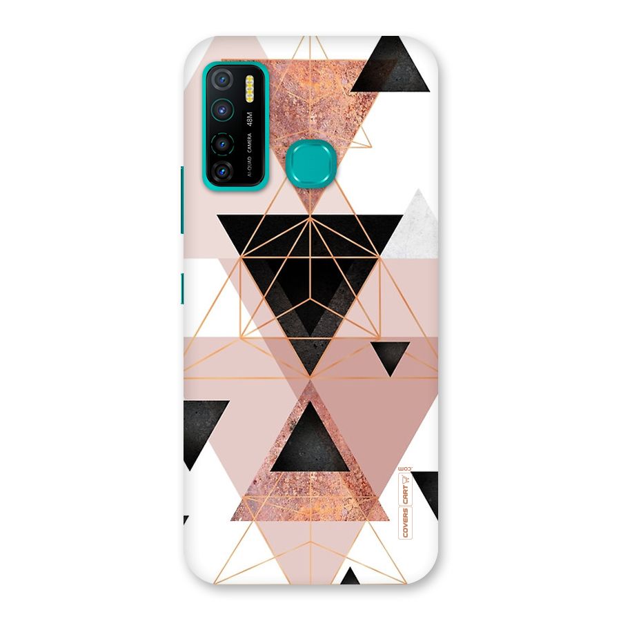 Abstract Rose Gold Triangles Back Case for Infinix Hot 9 Pro