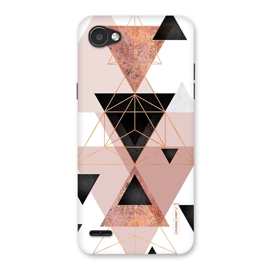 Abstract Rose Gold Triangles Back Case for LG Q6