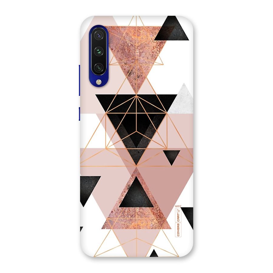 Abstract Rose Gold Triangles Back Case for Mi A3