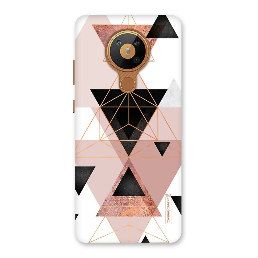 Abstract Rose Gold Triangles Back Case for Nokia 5.3