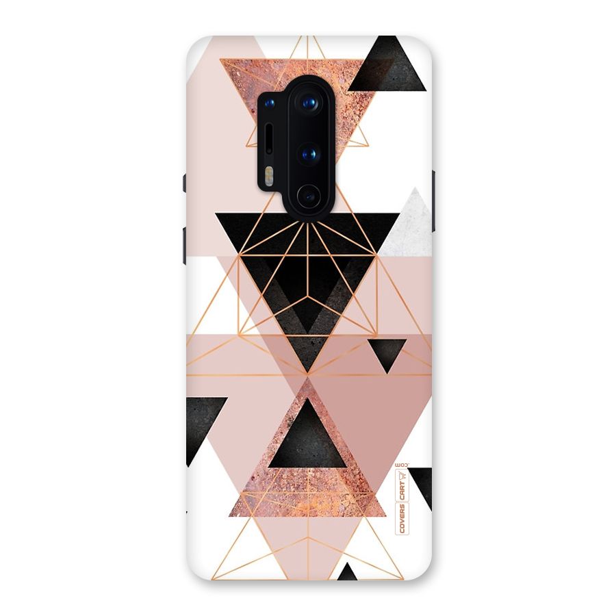Abstract Rose Gold Triangles Back Case for OnePlus 8 Pro