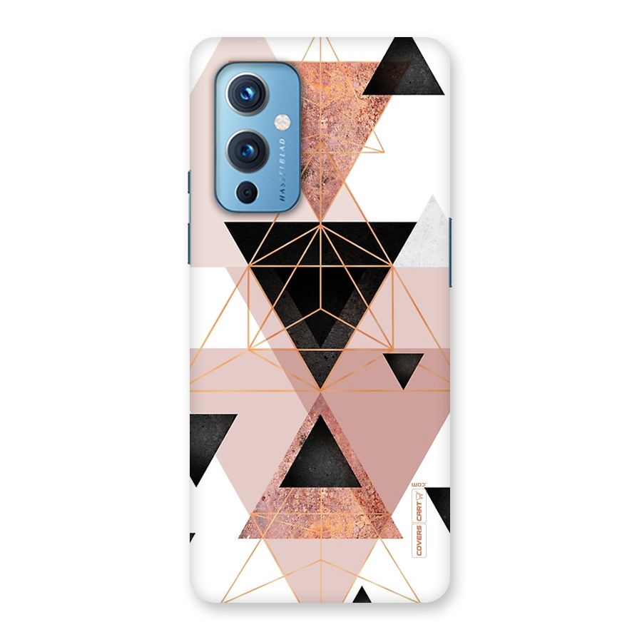 Abstract Rose Gold Triangles Back Case for OnePlus 9