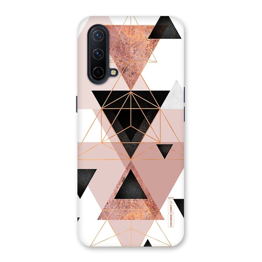 Abstract Rose Gold Triangles Back Case for OnePlus Nord CE 5G